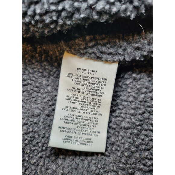 Levi’s Jacket Gray Hooded Black‎ Sherpa Lined Soft Shell Bomber Coat Mens Small - Picture 6 of 9